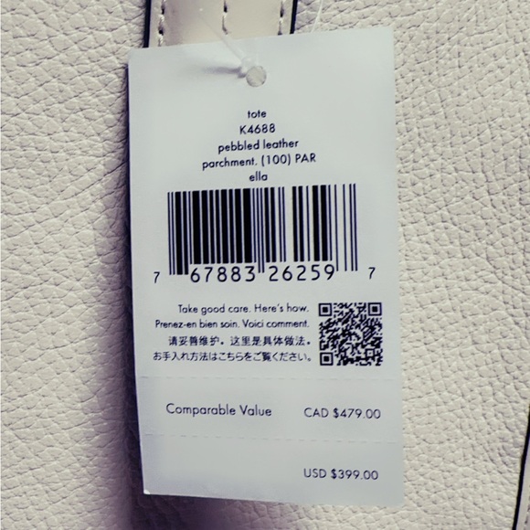 Kate Spade Ella Cream Tote - Picture 11 of 12